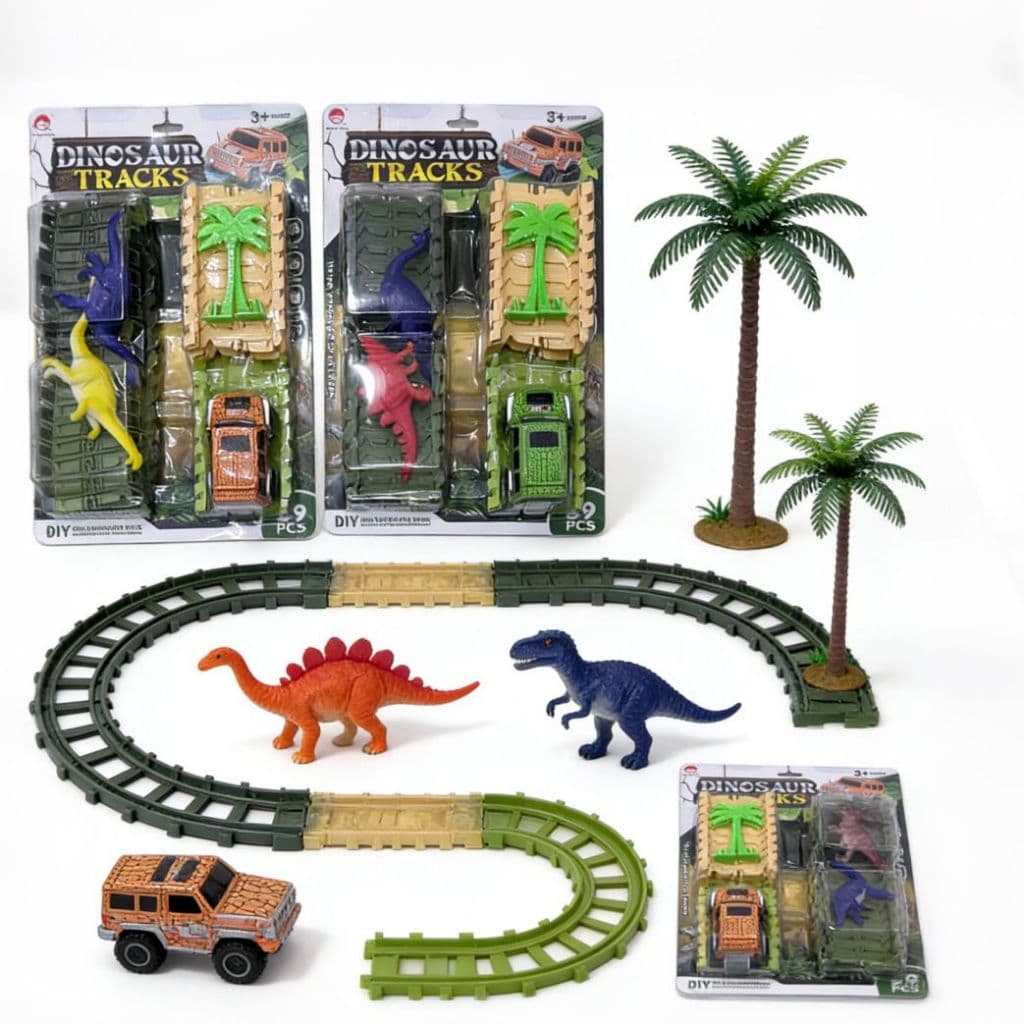 Trilha variável infantil pequeno brinquedo de trem quebra-cabeça de carro elétrico modelo de corrida presente