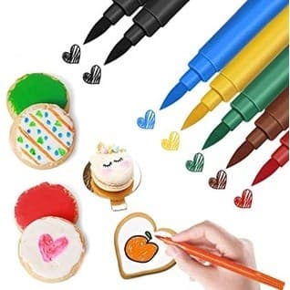 Kits de Canetas de Tinta Coloridas e Pretas Alimentícia para Confeitaria e Decoração