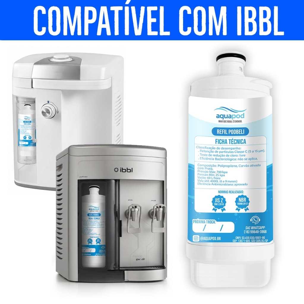 Refil Aquapod Compatilvel com Purificador Immaginare FR600 IBBL