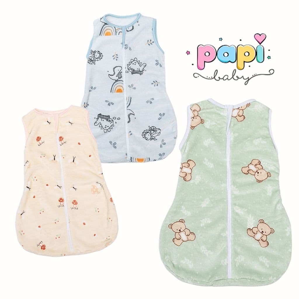 Saco de Dormir Papi Baby Microfibra – Antialérgico, Macio e Confortável para Bebê