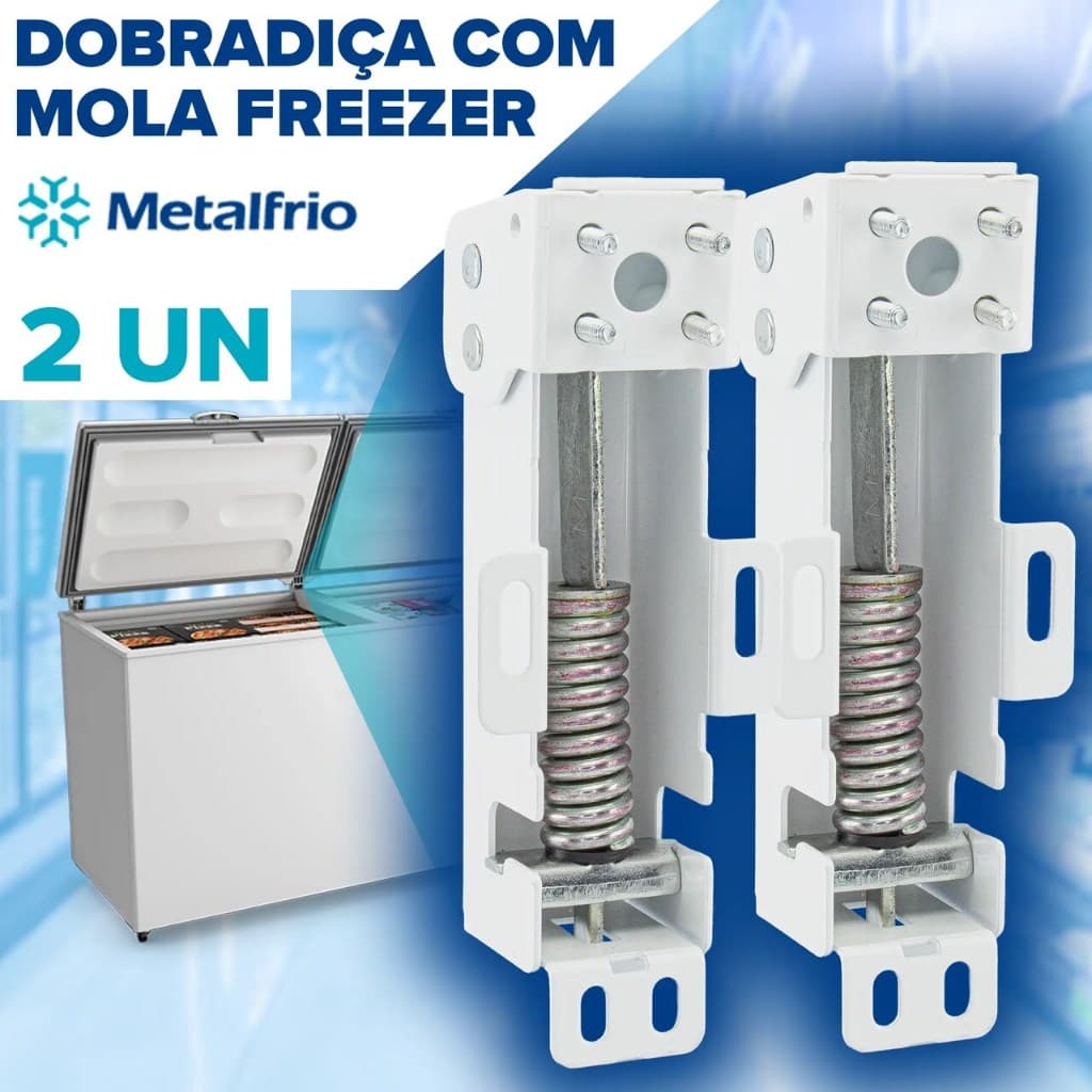 Dobradiça Com Mola Freezer Metalfrio 090239C017 Original Horizontal - DA400 DA420 DA170 DA550