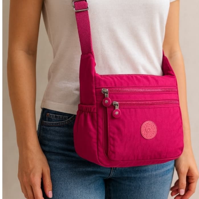 Bolsa Lateral de Ombro Crosbody Media Com Alça Ajustável Unissex Ideal para Trabalho Dia a Dia