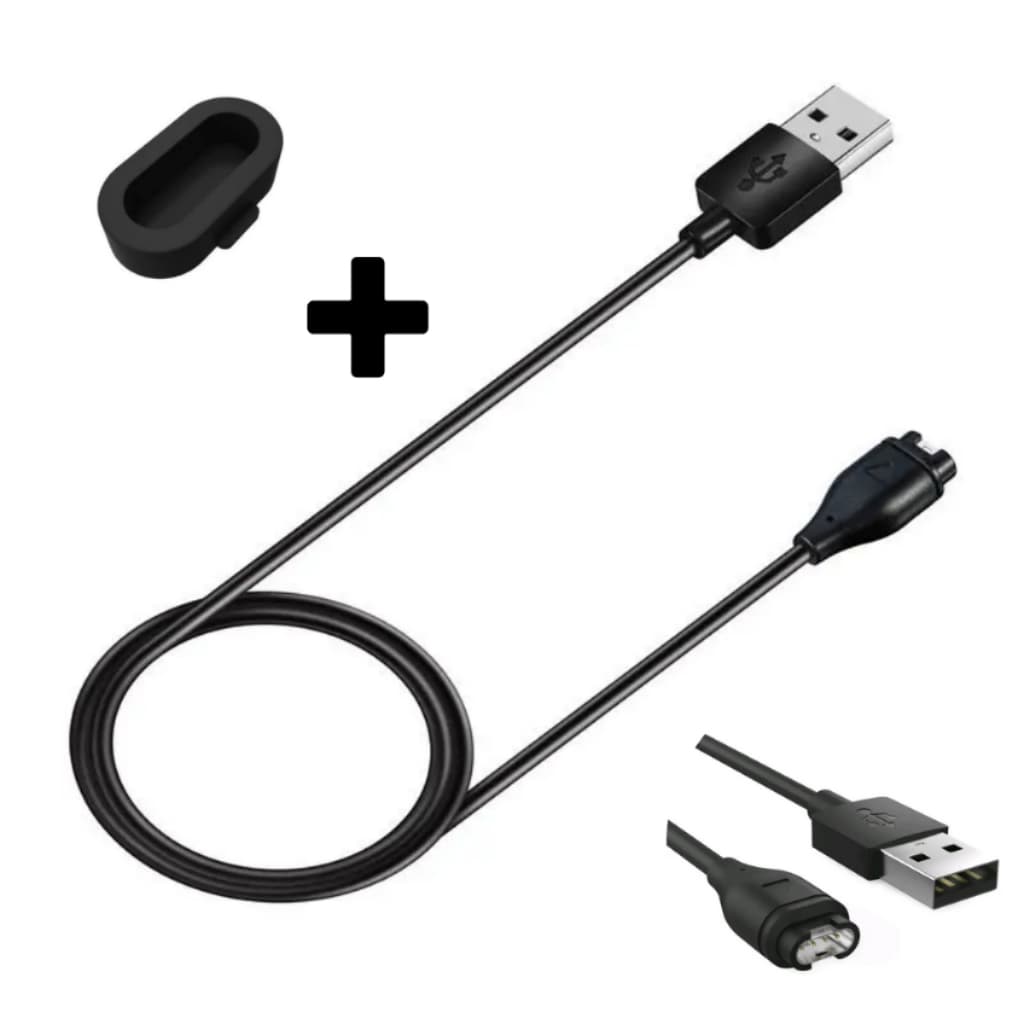 Cabo Carregador + Plug Garmin Forerunner 55 165 255 255S 245 245M 645 645M Fenix - Compativel