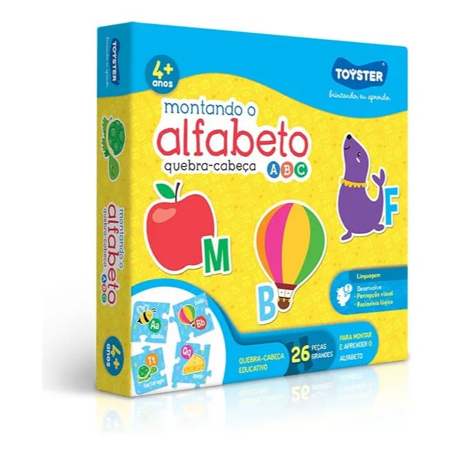 Quebra-cabeça 26 Peças Montando O Alfabeto Toyster Brinquedo