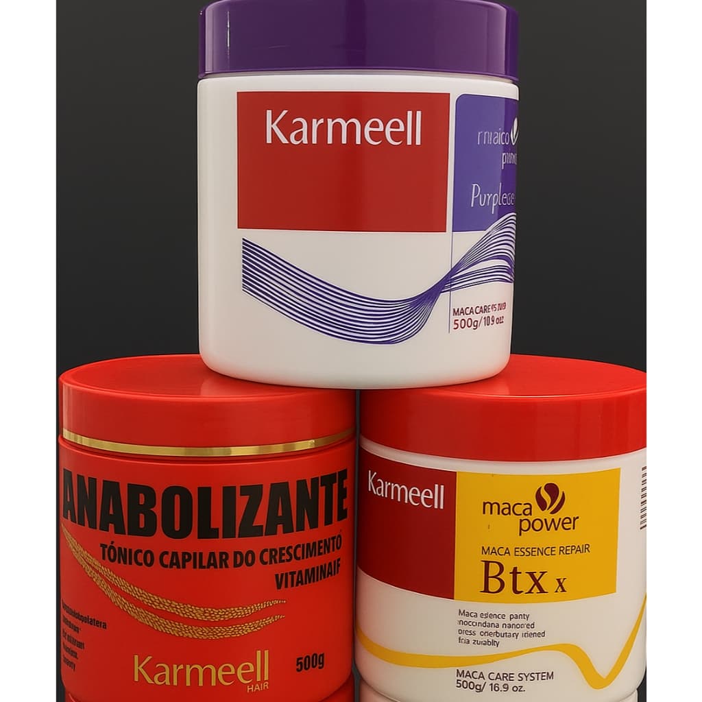 Kit capilar máscara matizadora, BtXx, anabolizante crescimento capilar 500g cada