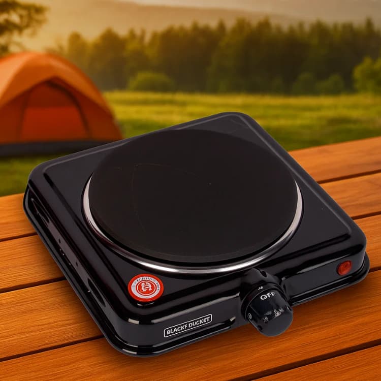Fogão De Indução Fogareiro 1 Boca Elétrico Portátil Mesa 1000W Potência Cooktop Camping 127 ou 220V