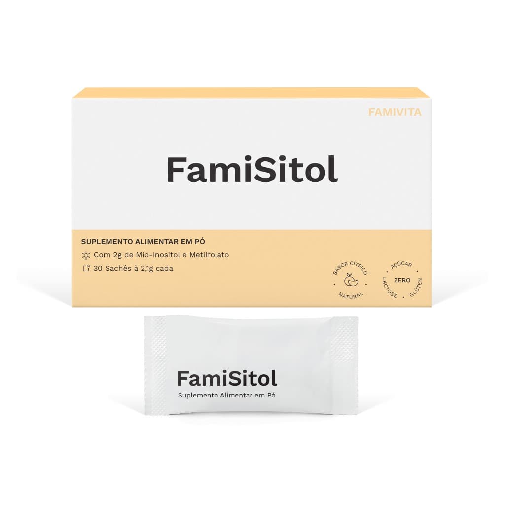 FamiSitol - 30 Sachês à 2,1g - Suplemento com Mio-Inositol e L-Metilfolato de Cálcio