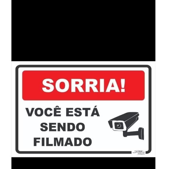 Placas decorativas (Sorria você está sendo filmado) 3 TM