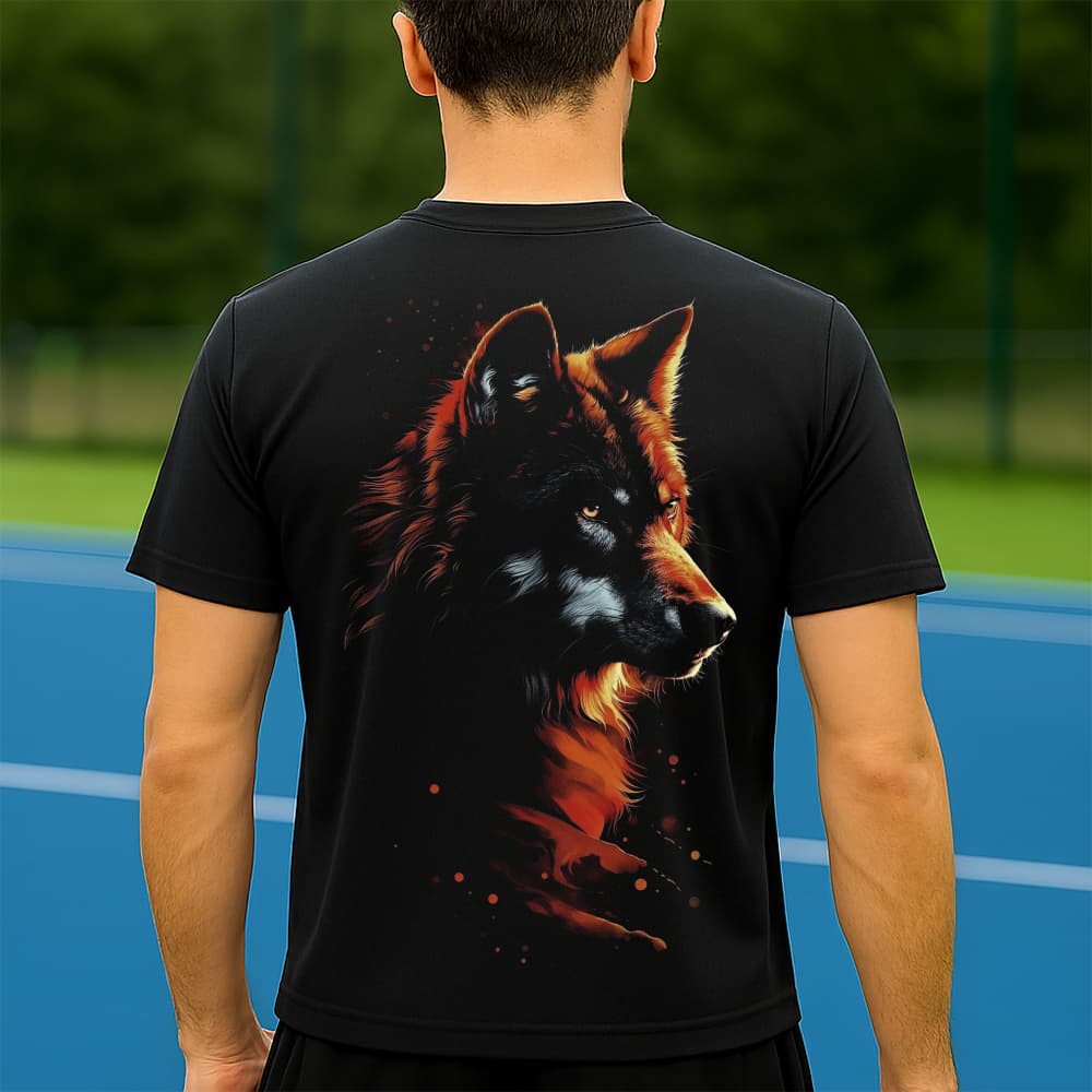 Camiseta Dry Fit Masculina Estampada Lobo Deitado P ao GG Leve Respirável Academia Treino