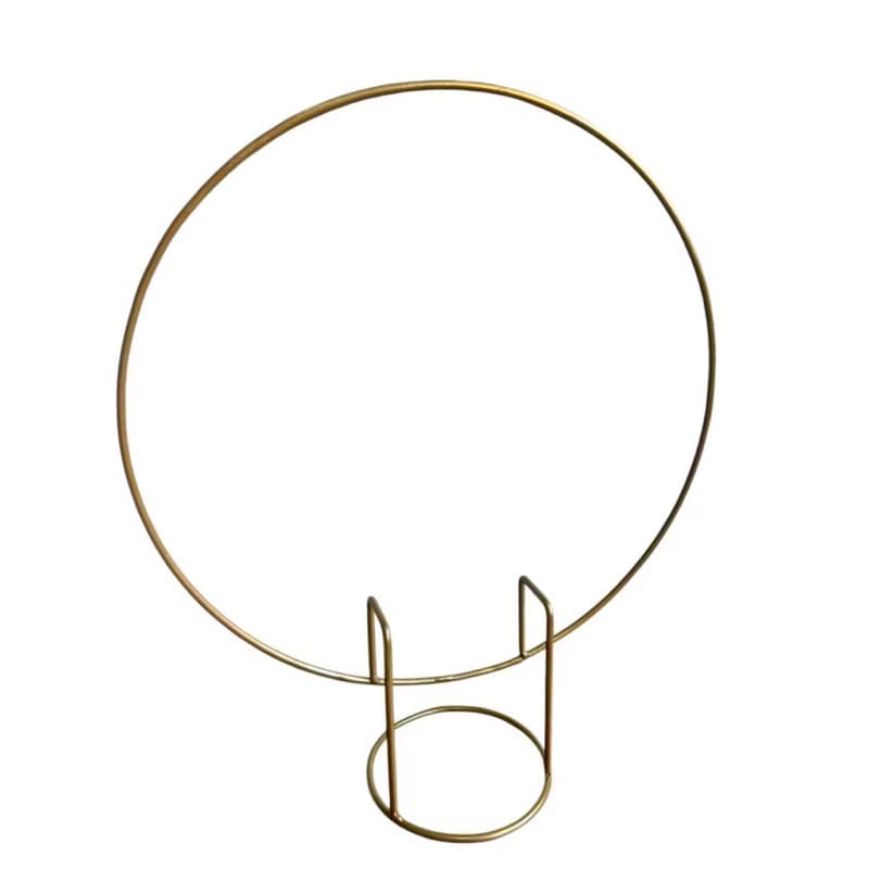 Mini Arco de Mesa Dourado em Ferro para Decoração de Festa
