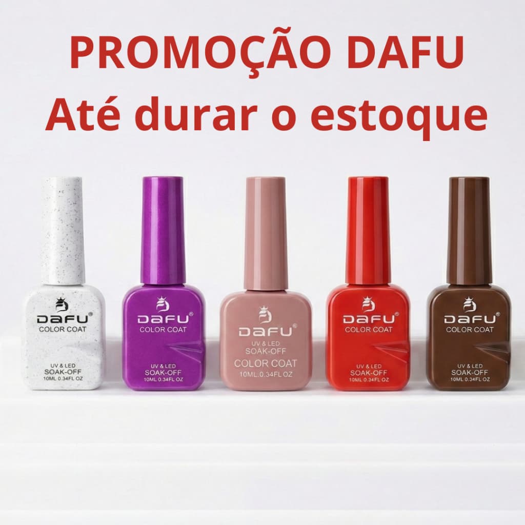 Esmalte em Gel 10 ML - Dafu - Aprovado ANVISA - Color Coat - Secagem Led UV - Perfeita Cobertura