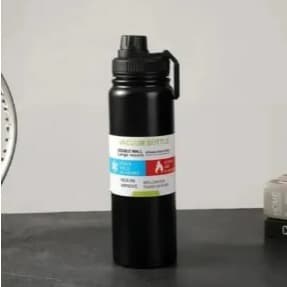 Garrafa Térmica 800ml Premium – Inox, Parede Dupla e Tampa com Alça