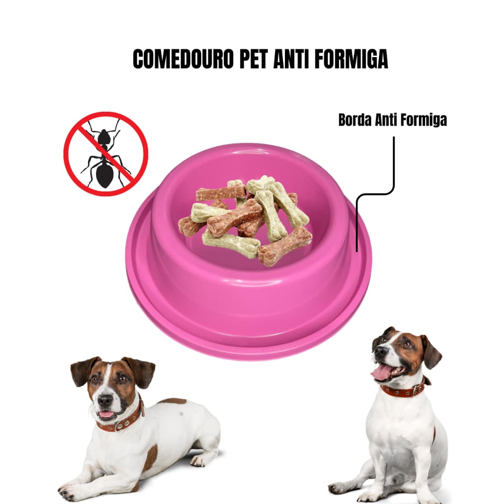 COMEDOURO TIGELA PET GATO E CACHORRO ANTI FORMIGA DUPLO