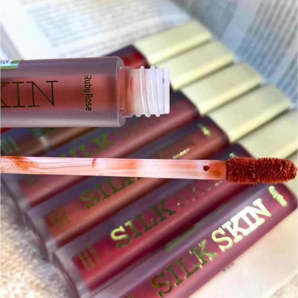 Batom Ruby Rose Liquido Matte Aveludado Silk Skin