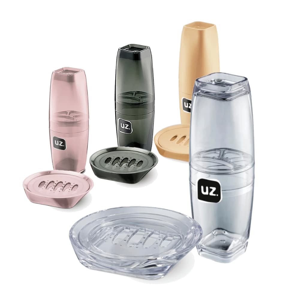 Kit Banheiro Lavabo Conjunto Porta Escova Com Tampa E Saboneteira
