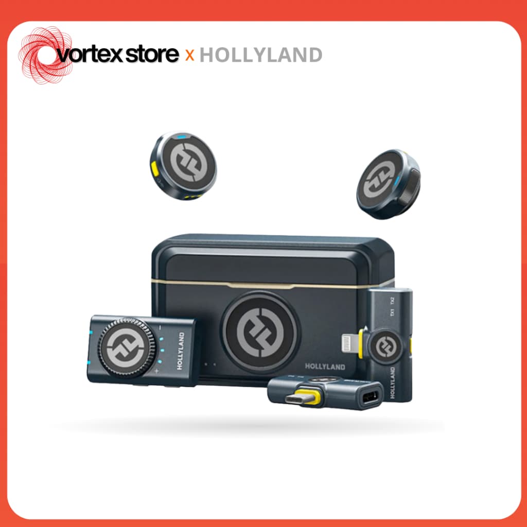 Microfones Lapela Hollyland Lark A1, M2 e M2s Combos, conexão Lightning e tipo C, com caixinha para carregar