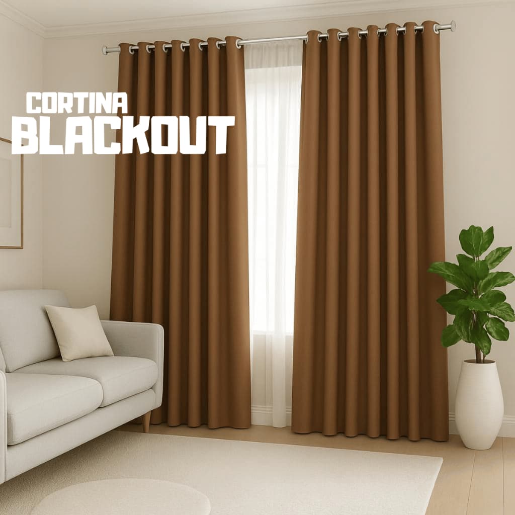 Cortina Blackout Sala Tecido Para Varão Sala Quarto Decoração Premium