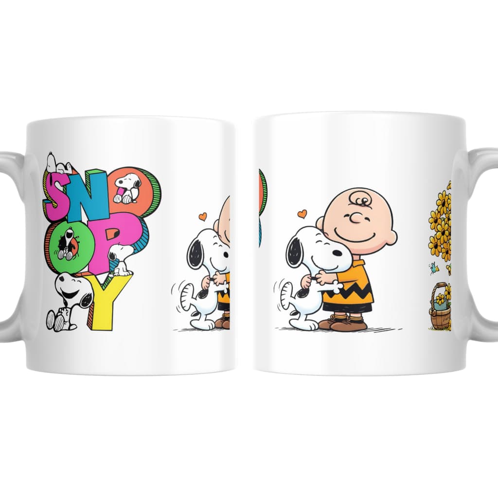 Caneca Snoopy Xicara Presente Porcelana 325ml Fofo