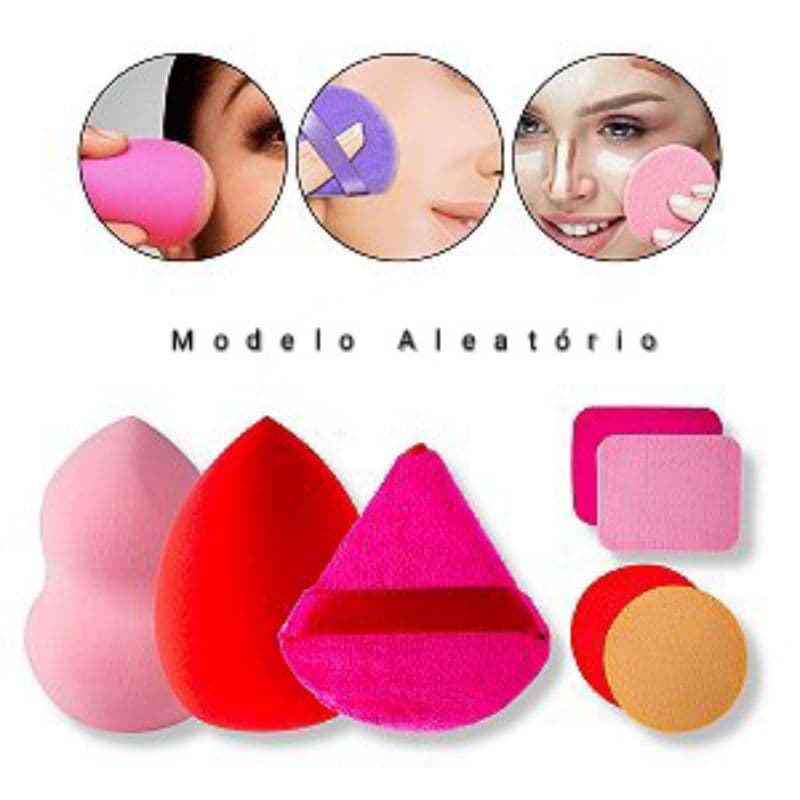 kit com 10 esponjas de maquiagem Pink ou Nude para mimos e lembrancinhas