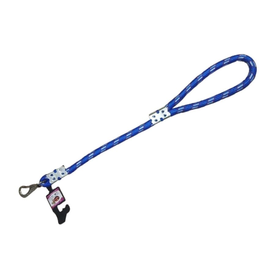 GUIA DE CORDA GROSSA ROLIÇA 60CM 16MM FORTE FURACAO PET PARA CACHORRO MOSQUETÃO DE LATÃO COLEIRA