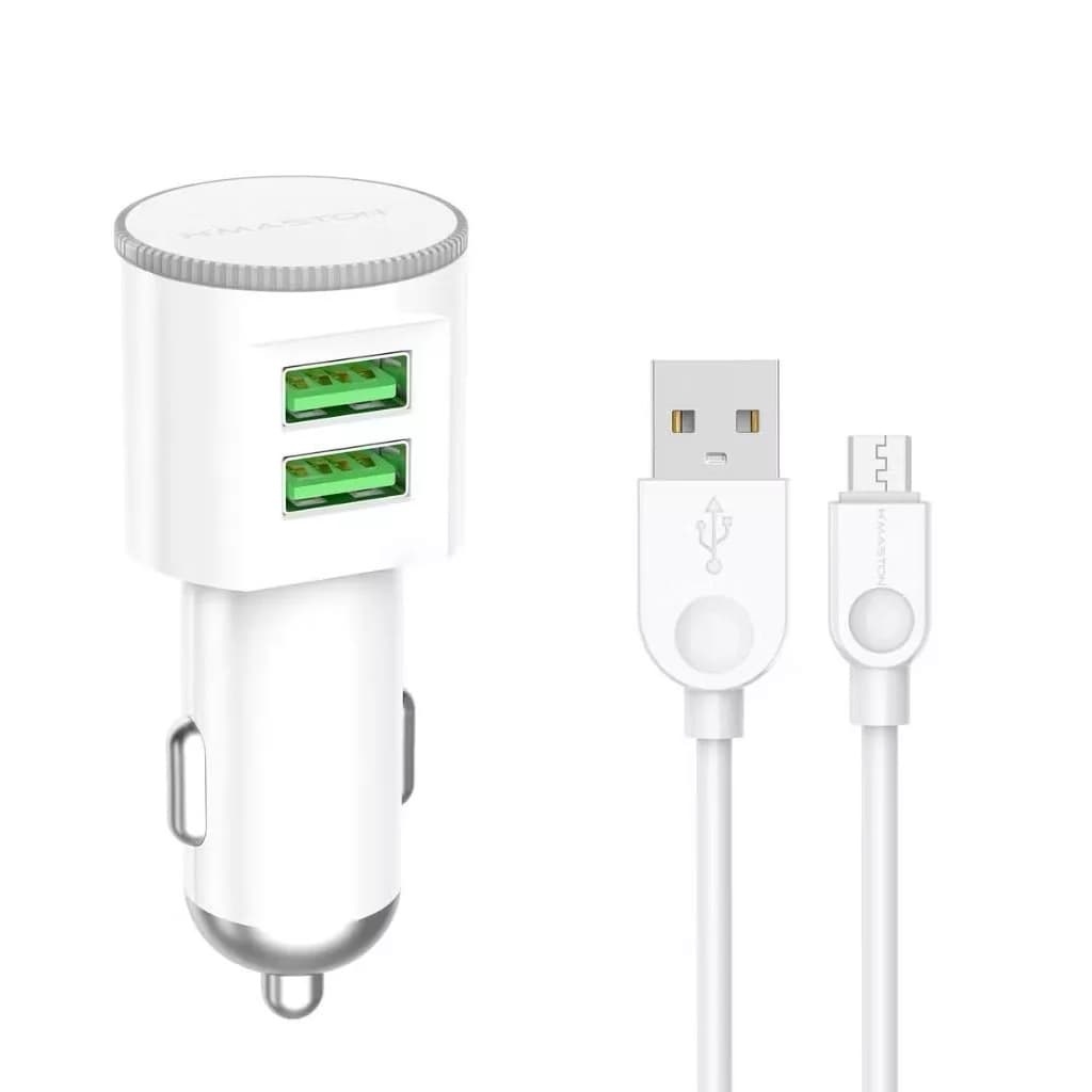 CARREGADOR VEICULAR 2 ENTRADAS USB FONTE TURBO