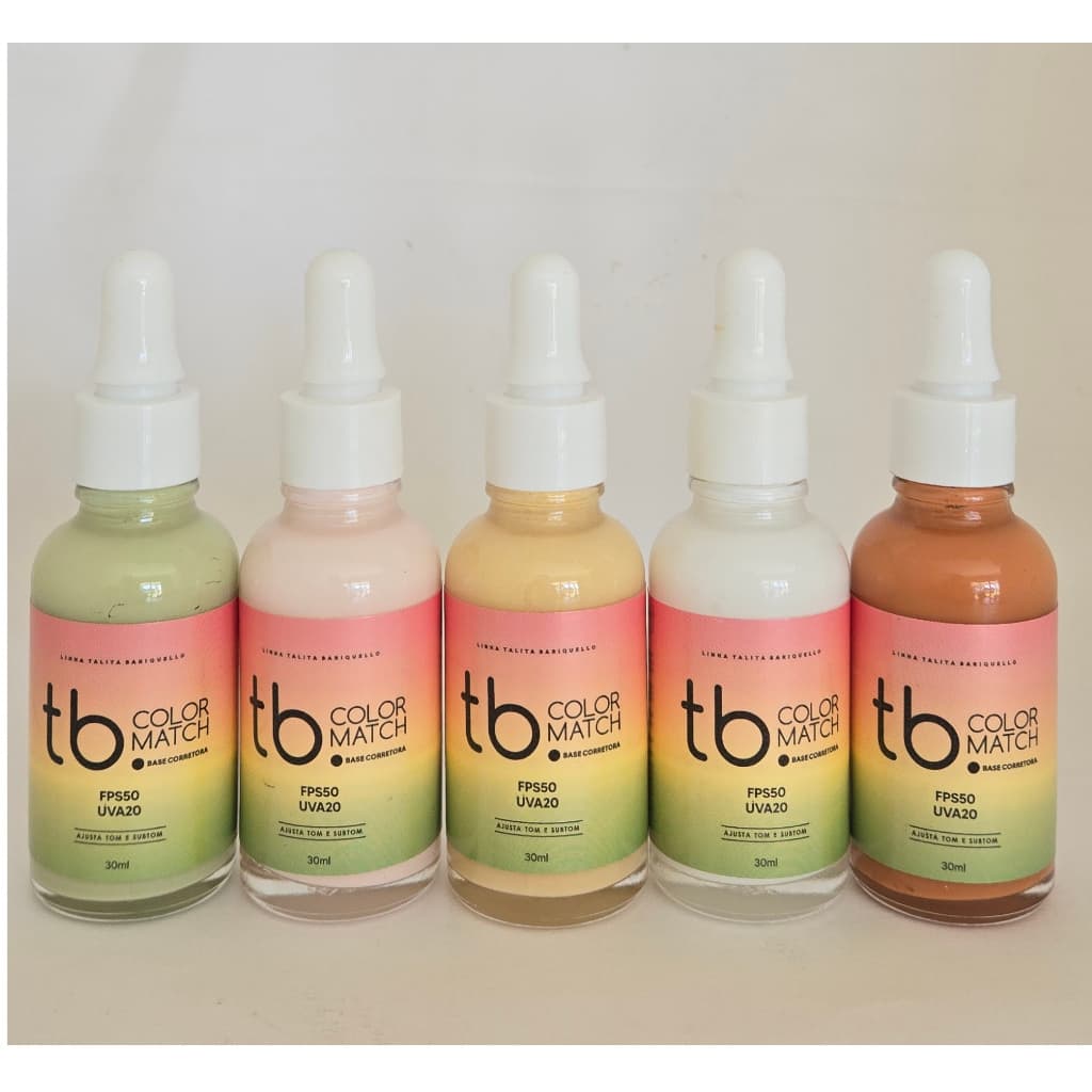 TB.Colormatch Base Corretora de Tom e Subtom - Ajuste Perfeito, Iluminação e FPS 30ml
