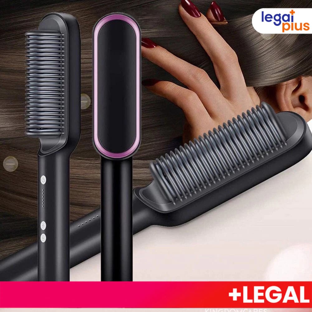PRETO - Escova Alisadora Elétrica Bivolt