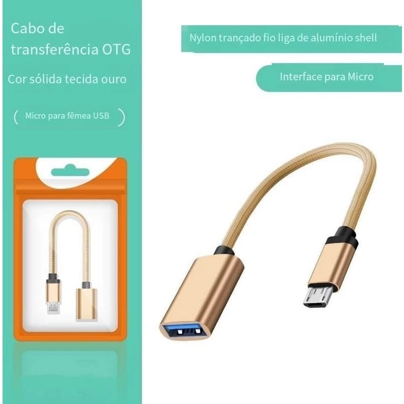 Conversor de transmissão USB de conversão OTG Cabo de transmissão de cabo de dados de telefone