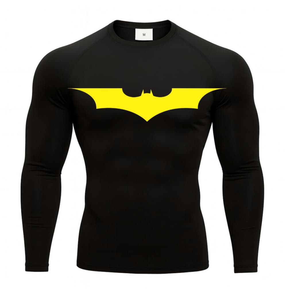 Camiseta Compressão Justa Rash Guard Batman Academia Treino Natação JiuJitsu Luta