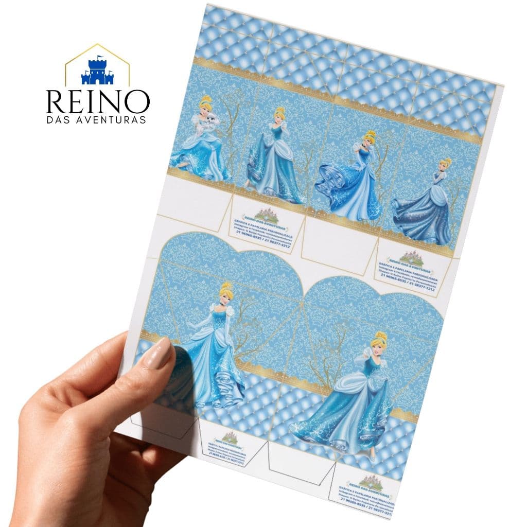 Envio imediato - TEMA Cinderela Kit 20 ou 30 MILK/CORAÇÃO Lembrancinha Festa de Aniversário (sem nome)