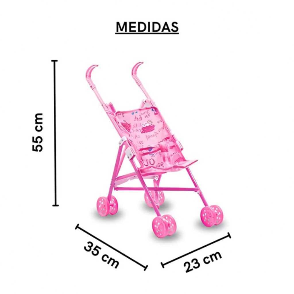 Carrinho de Boneca Dobrável Infantil Leve, Resistente e Portátil | Passeio de Bonecas | Toys Machine