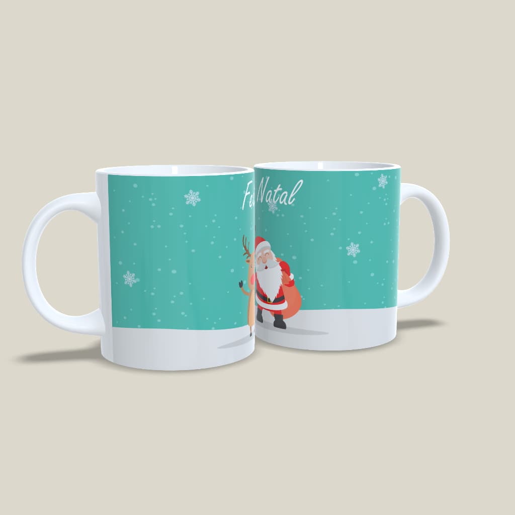 Caneca de Cerâmica Personalizada 325 ml - Personalizada - Feriado - Natalina - Presente