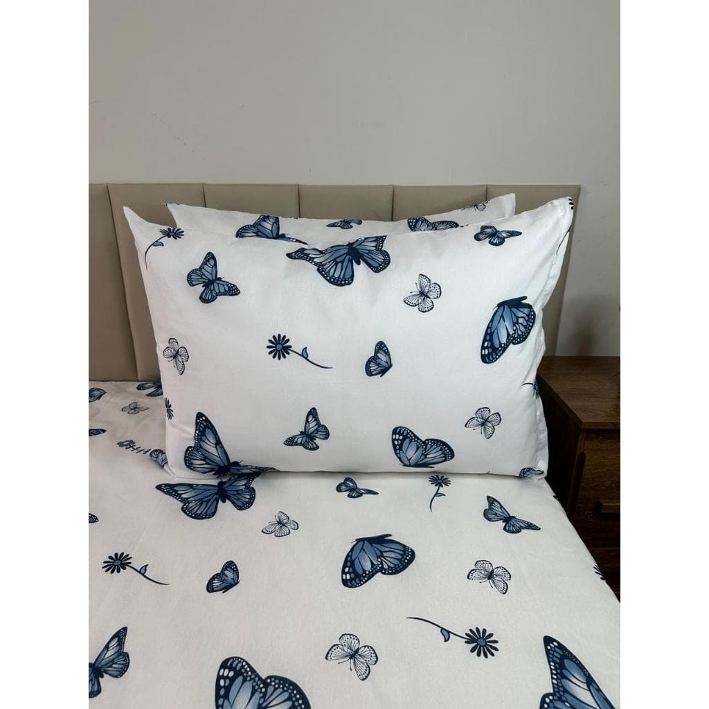 Kit 2 Fronha Decoração Cama C/ Zíper Algodão Kit 2 Peças 70x50 Estampado Percal 180 Fios