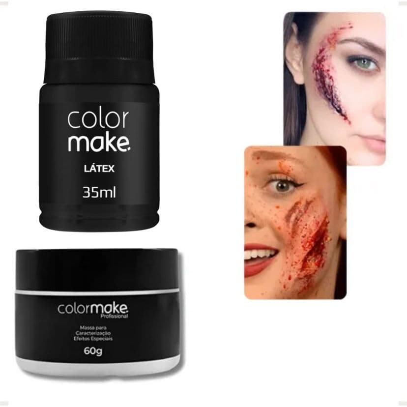 Látex Líquido + Massa de Caracterização – Kit Maquiagem Artística Colormake – Efeitos Especiais, Ferimentos e Fantasias