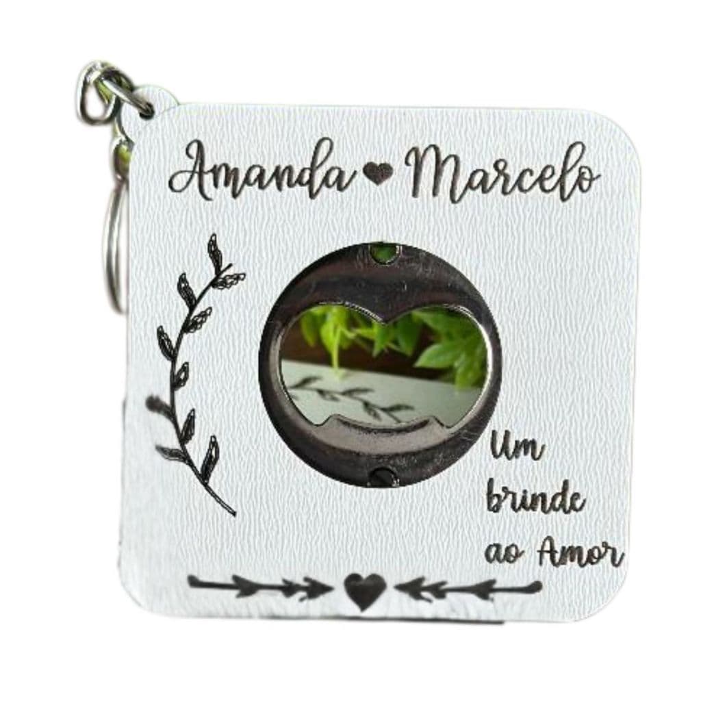 Chaveiro Abridor Garrafa Personalizado Lembrancinha Útil MDF Eventos Especiais Brindes Casamento