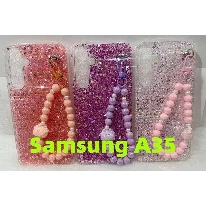capa brilho com corrente para Samsung A35