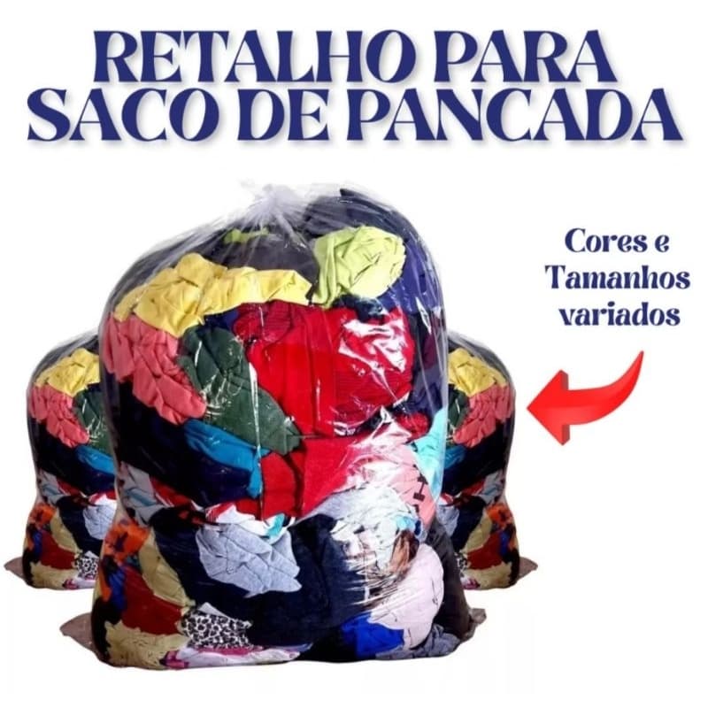 10 KILOS DE RETALHOS PARA ENCHIMENTO DE SAVO DE PANCADAS CORES ALEATORIAS