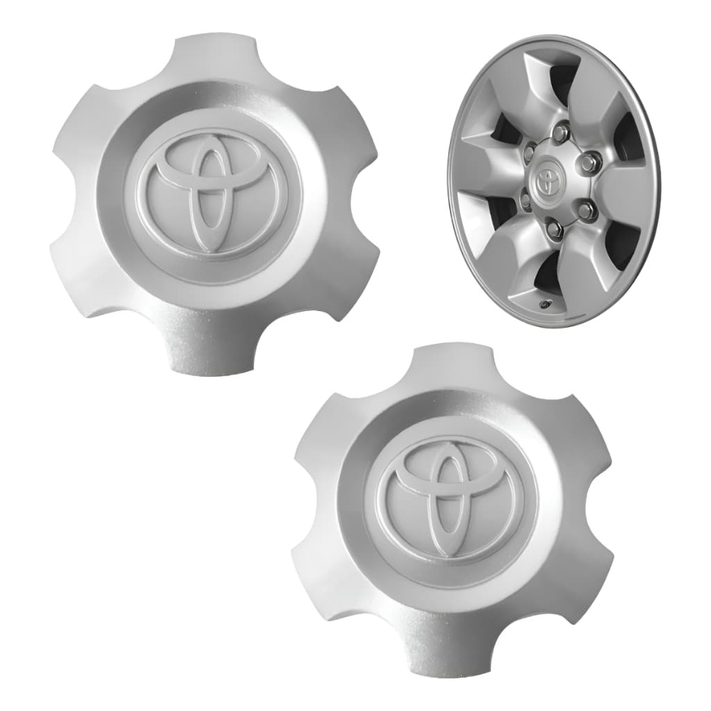 2 Calota Toyota Hilux Aro 15 2006 2008 Tampa Miolo De Roda Cinza