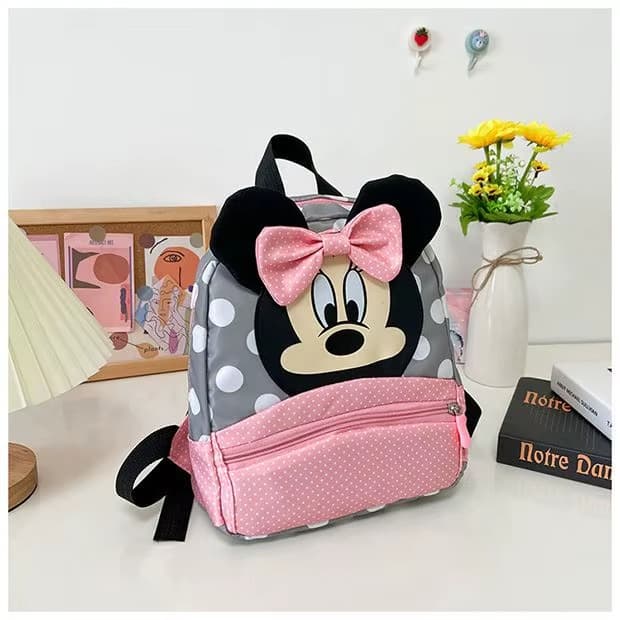 Mochila Escolar Infantil Minnie Mouse Desenho Animado – Fofa, Leve e Compacta