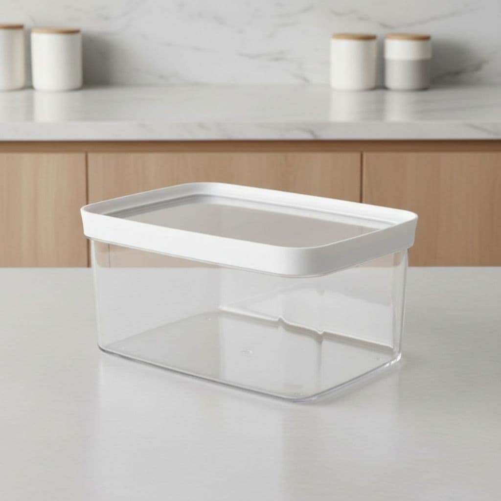 Pote Acrílico Transparente Hermético 2500ml para Armazenar mantimentos Alimentos 22,5x11,8x16cm