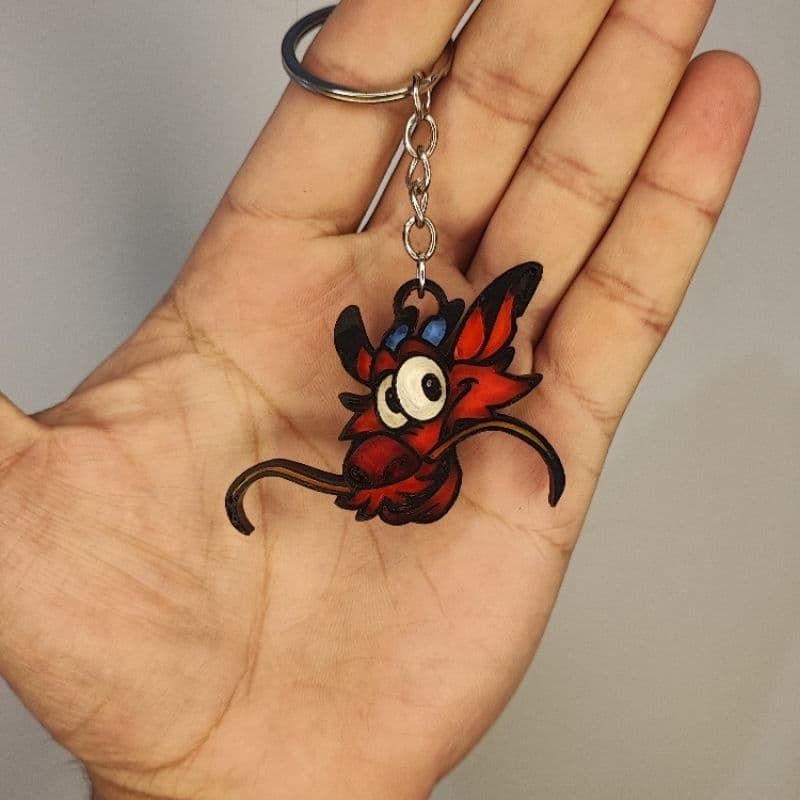 Chaveiro Dragão Vermelho Engraçado | Fofo e Resistente | Para Mochila, Bolsa e Chaves | Presente Criativo para Fãs