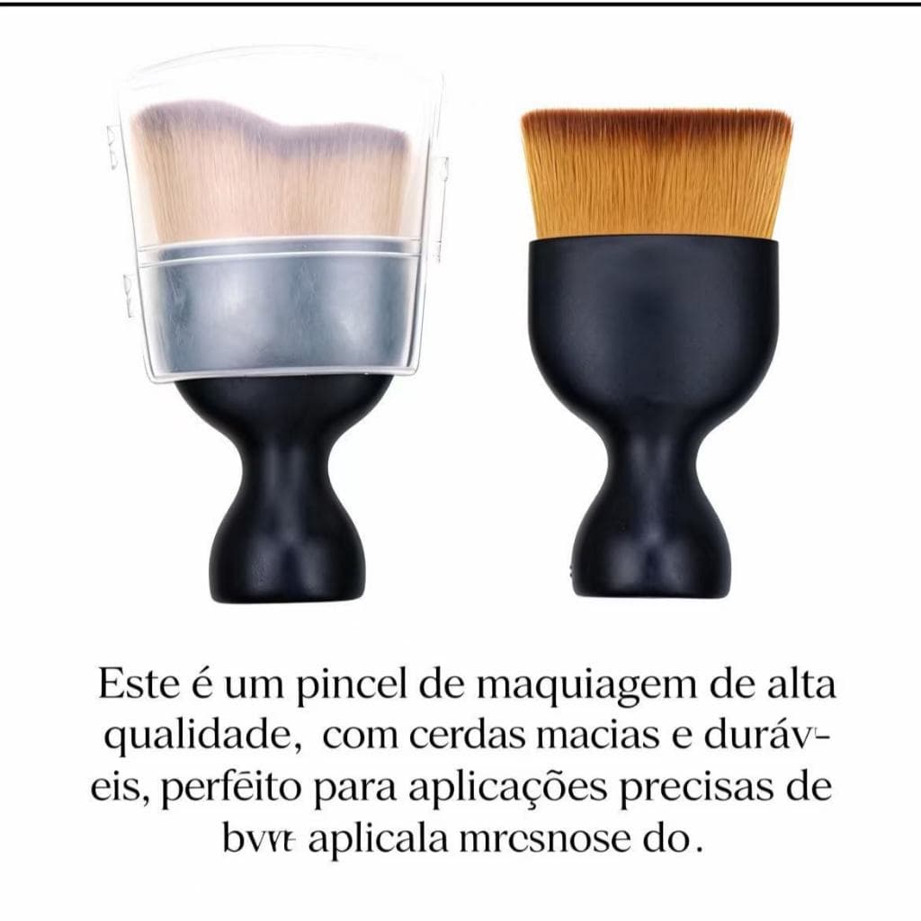 Pincéis de maquiagem de alta qualidade com cerdas macias, perfeitos para aplicar maquiagem.