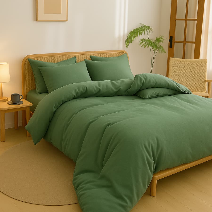 Capa Edredom Duvet Super King + Fronhas 2,90 x 2,50 Macia Cover Lisa e Estampada