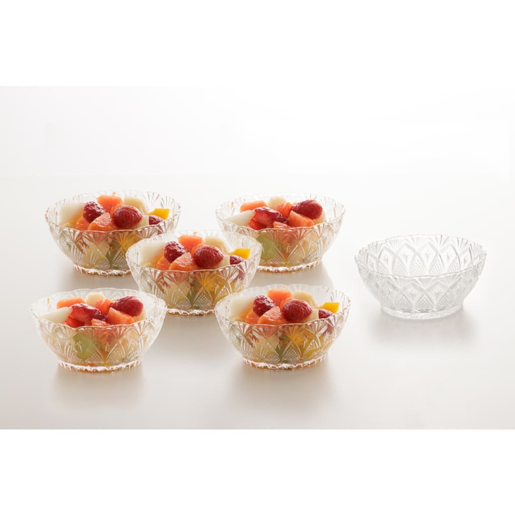 Conjunto 6 Bowls Potes Vidro p/ Sobremesa King 12,5 cm - Lyor