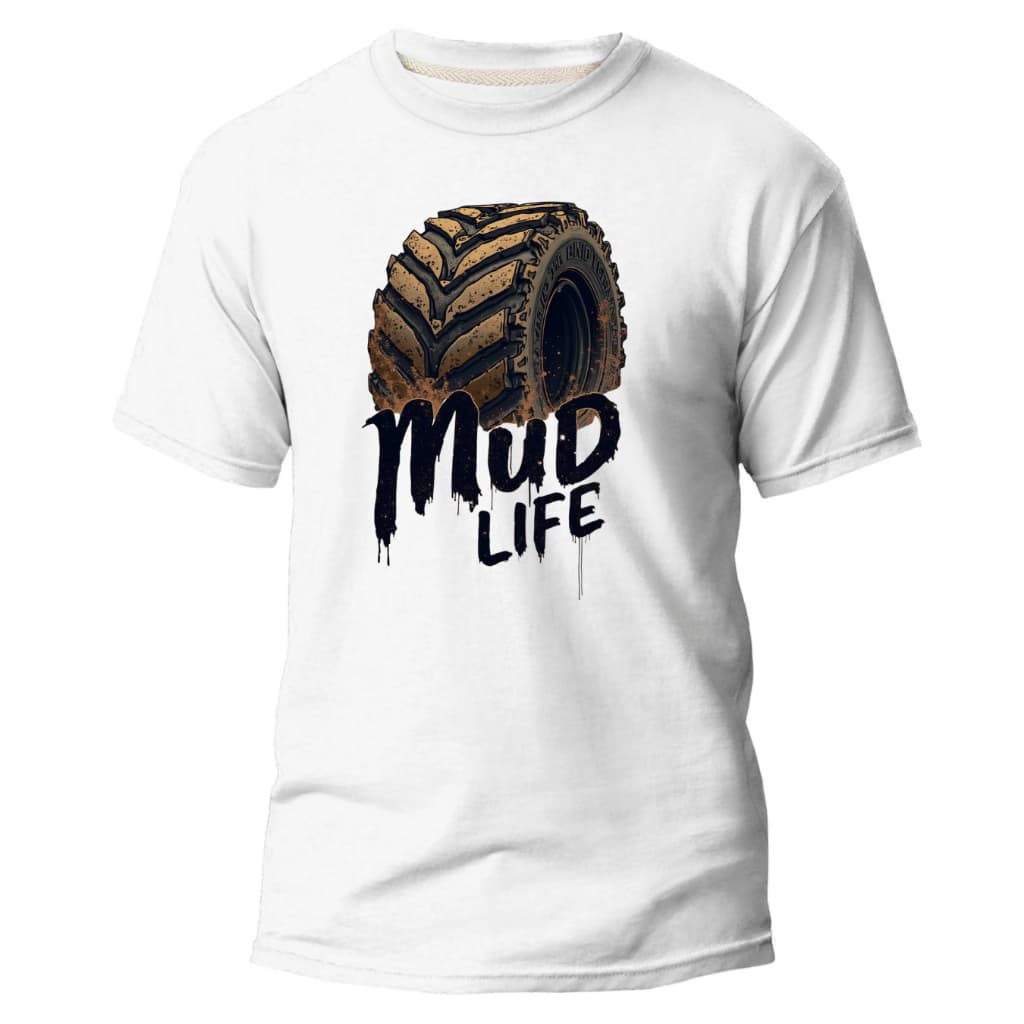 Camiseta Adulto Mud Life Unissex Pneu 100% Algodão