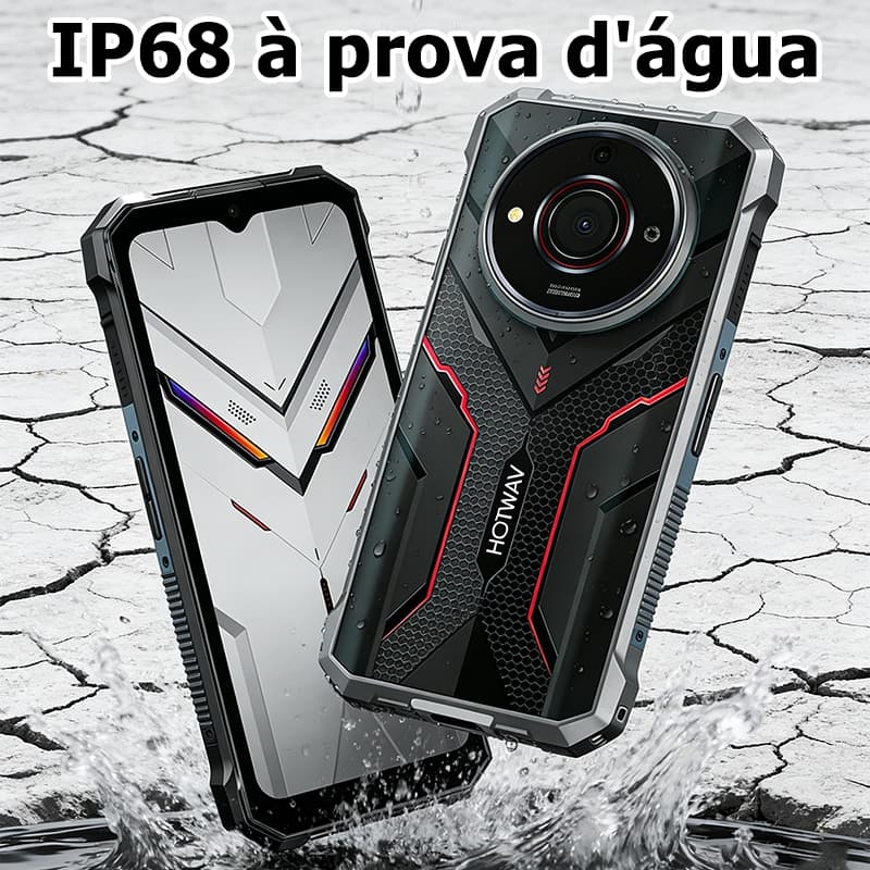HOTWAV celular Kingkong Es resistencia + IP68 à prova d'água+Anti-queda 128/8gb Preto/verde Pronto entregar
