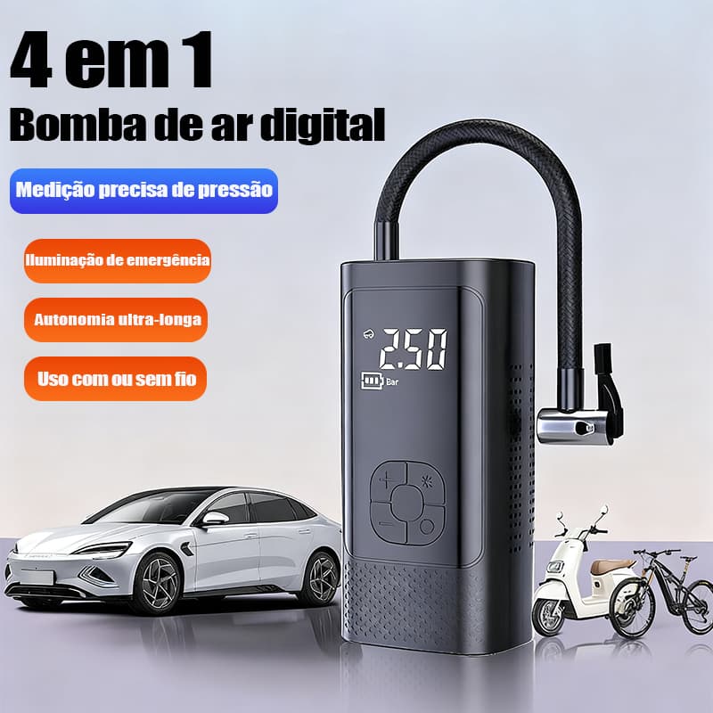 Carro Pneu Inflator Bomba De Ar Elétrica Mini Portátil Sem Fio Compressor Para Motocicleta Bicicleta M6