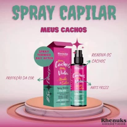 Ativador de Cachos Spray Térmico Meus Cachos Minha Vida 200ml | Definição + Proteção Térmica