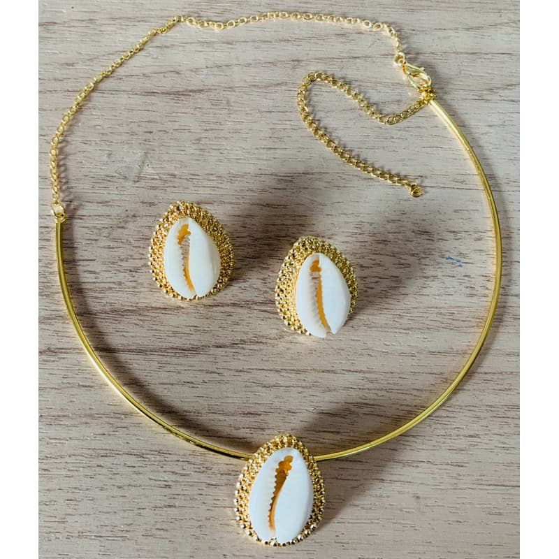 Conjunto Colar e Brinco Moda Praia - verão