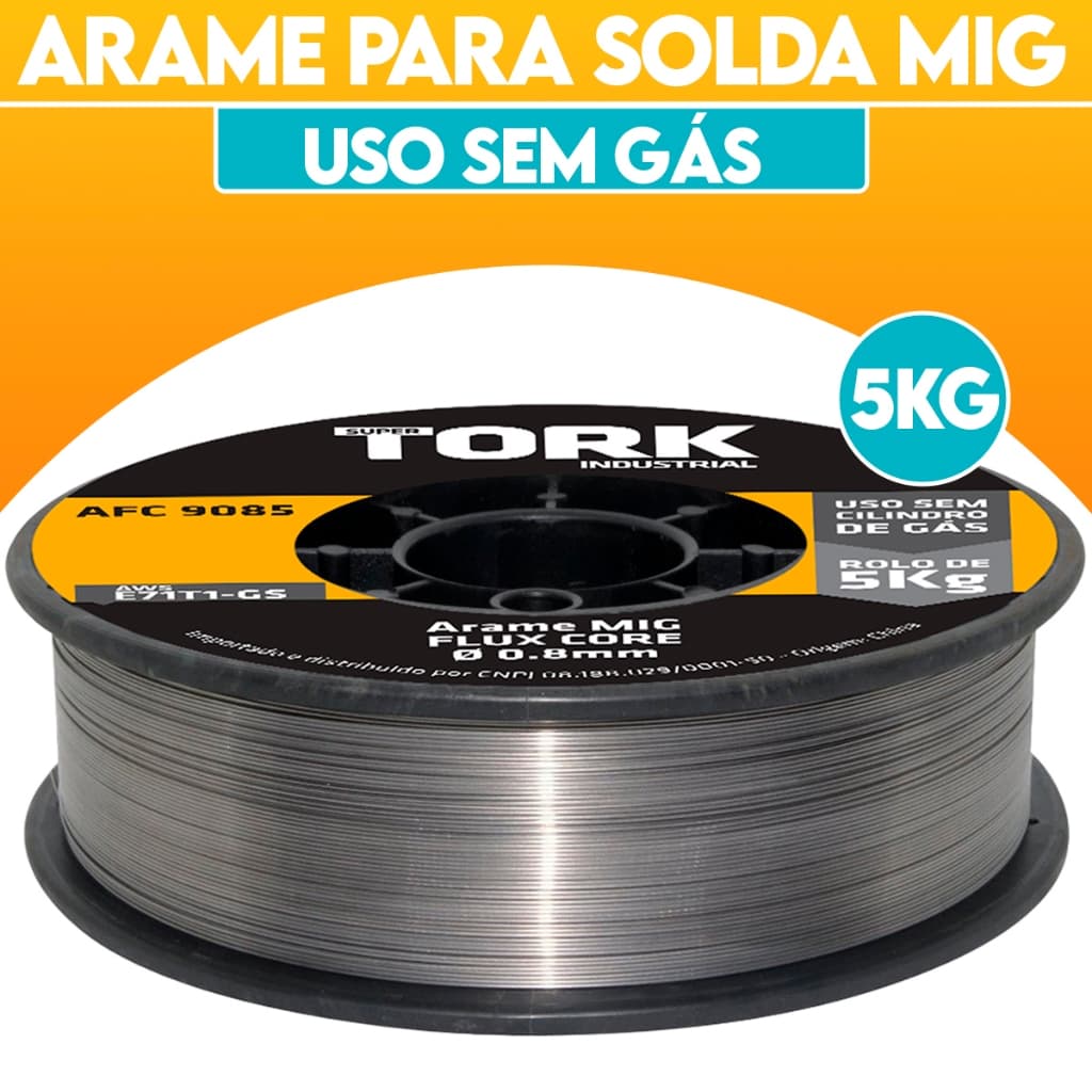Arame Solda Mig e Mag Para Uso Com Gás 0,8mm 5kg Tork